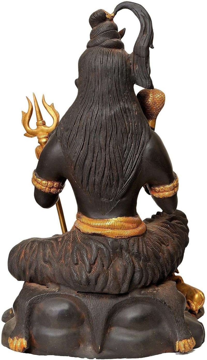 Brass Lord Shiva Murti Height : 18.5 Inches