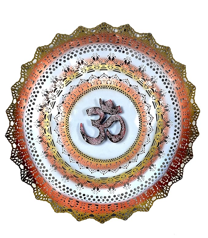 Iron OM Wiser Wrought Wall Hanging with LED Light (Height: 24 Inches)