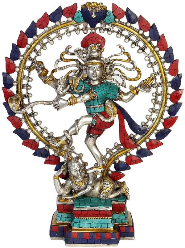 Brass Natraj Natraja Idol Statue, Height : 17 inch Mandir Setting