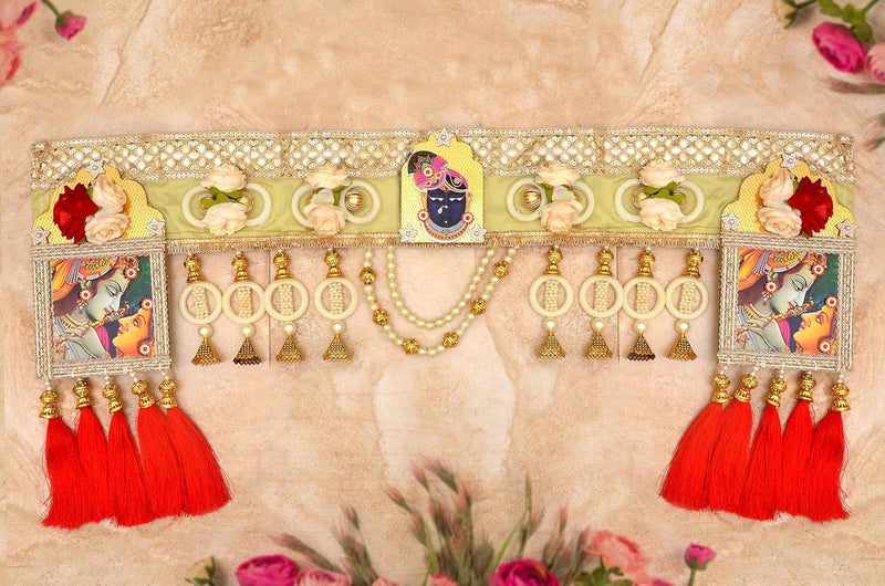 AONA Radha Krishna Toran Bandanwaar Door Hangings For Diwali Decoration