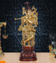 Brass Big Size Lord Krishna Idol Playing Flute (Height 37 Inch)