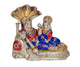 Brass Vishnu Lakshmi Sitting on SheshNaag Idol (Height: 6.4 Inches)