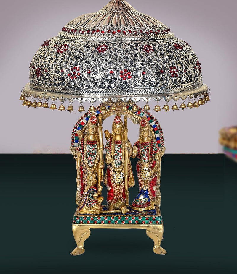 White Metal Deity Chattar for God and Temple (Heigh - 7.5)