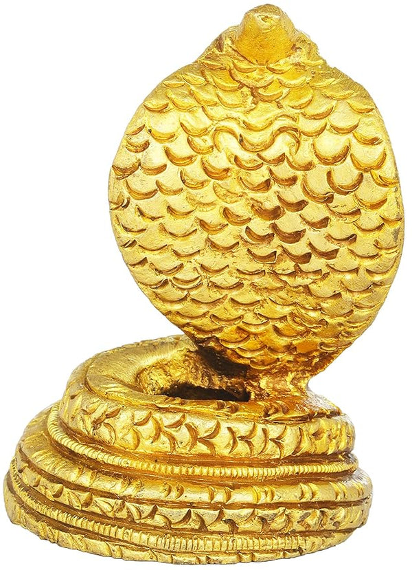 Brass Snake for Shiva Lingam Gold Height 6.5 C.m Study Setting