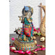 Brass Beautiful Krishna with Cow Statue (Height: 9.6 inches)