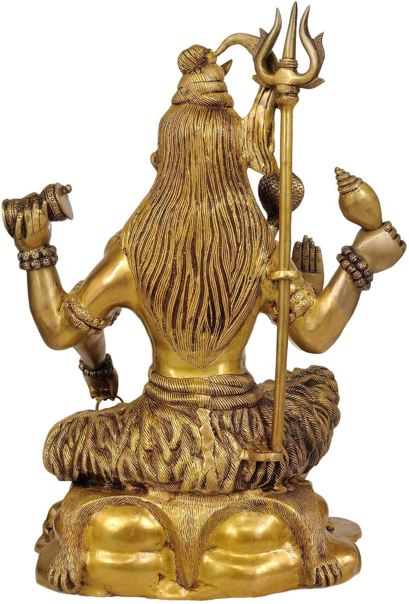 Brass Yogeshvara Shiva Height:18 inches