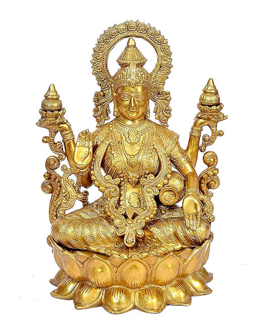 Brass Lakshmi Maa statue (Height 12 Inches)
