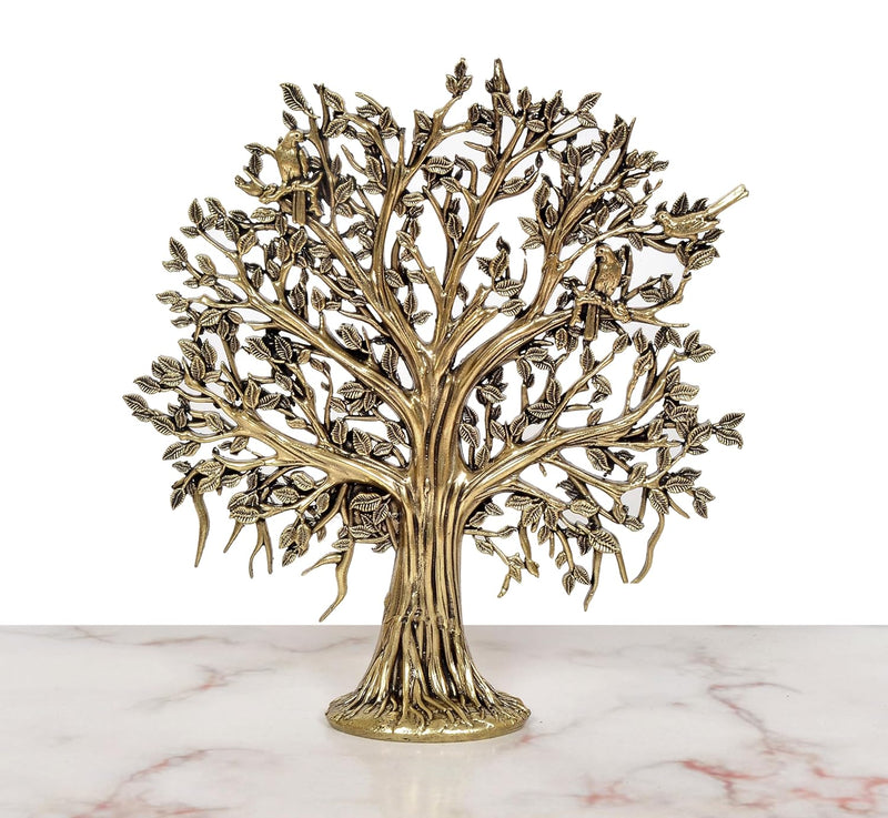 Bronze Kalpavriksha Tree Standing Figurine (Height: 6 inch)
