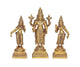 Brass Vishnu Bhudevi Sridevi Statue Idol Height : 4 inches (Small)
