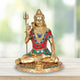 Brass Lord Shiva Statue for Home Decoration, Bhole Nath Idol Lord Shiva God of Destroying Evil, Ignorance, and Death(Height: 9.5 Inches)