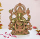 Brass Ganesha Sitting Idol (Height 20 Inch) Green