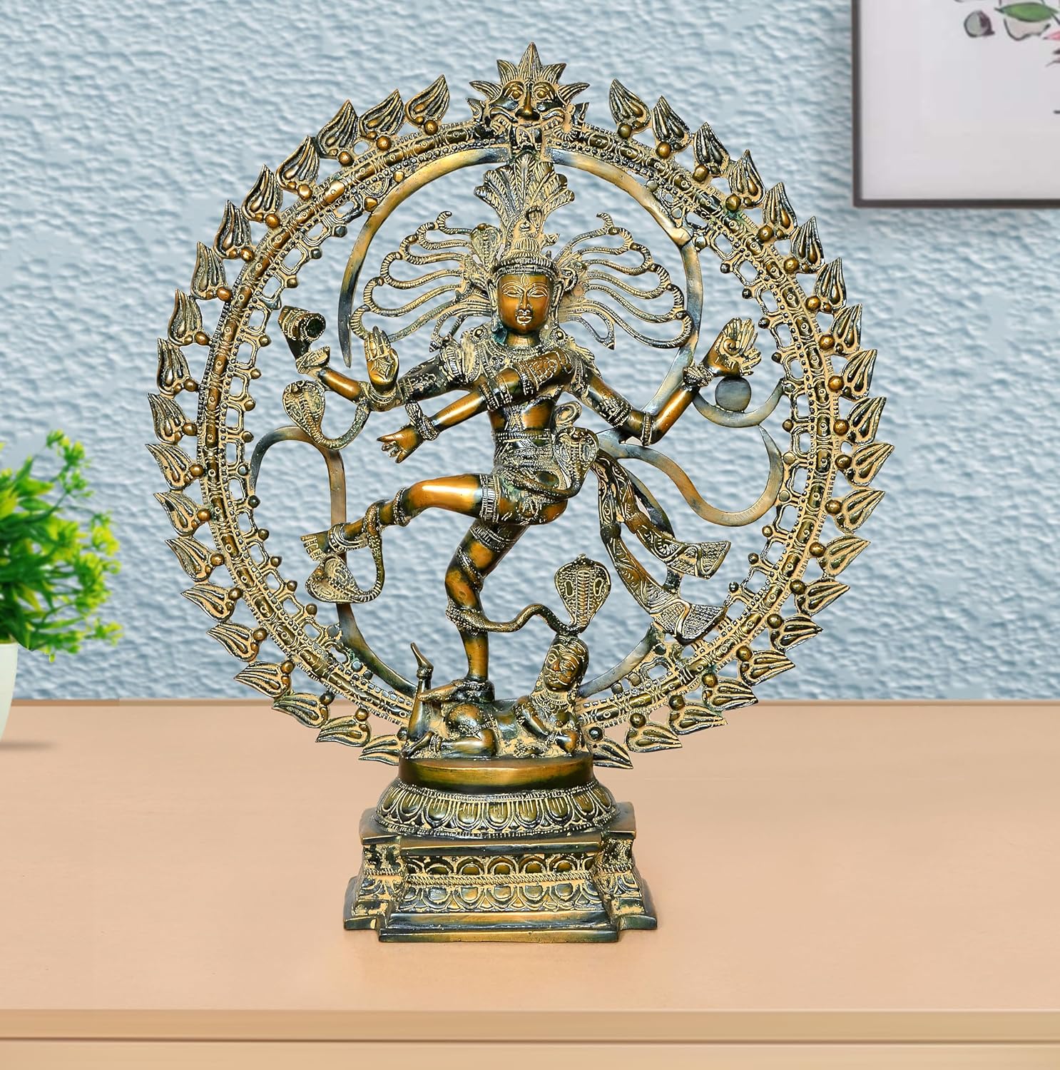 Brass Natraj Lord Shiva Dancing Idol (Height: 24 inch)