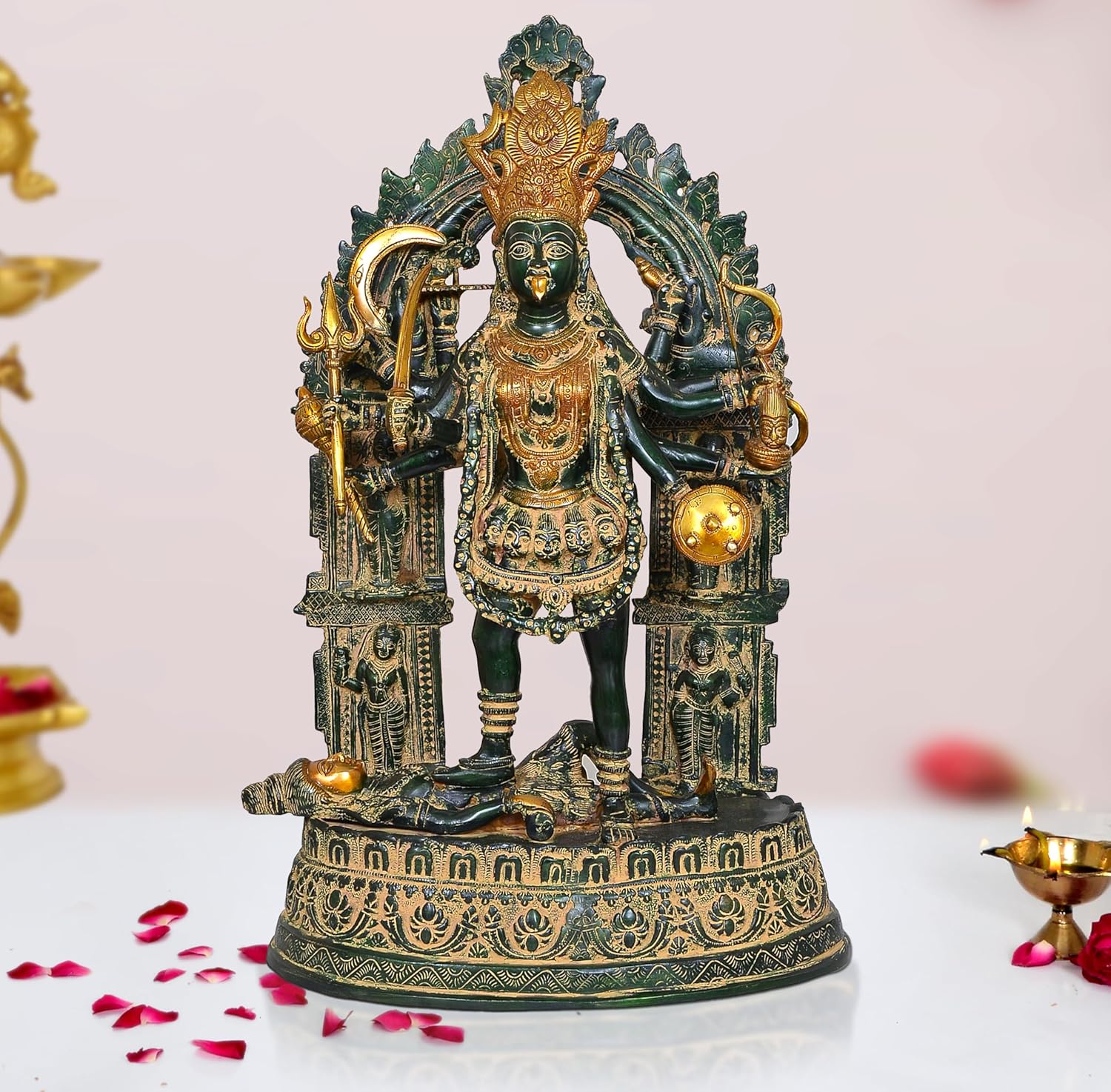 Brass Goddess Mahakali MATA Idol (Height: 28 inch)