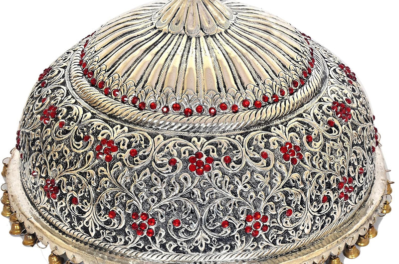 White Metal Deity Chattar for God and Temple (Heigh - 7.5)