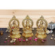 Brass Trio Lakshmi Ganesha Saraswati Statue Set of 3 Statue (Height: 12 Inches)