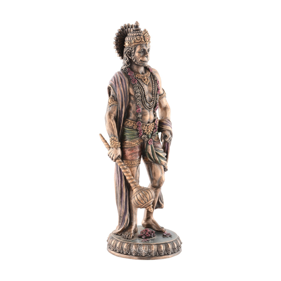 Bonded Bronze Large Hanuman Idol (Height: 27 cm) Craft Detail