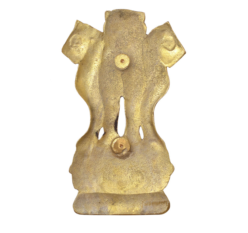 Brass Ashoka Stambh Wall Hanging (Height: 10.5 Inches)