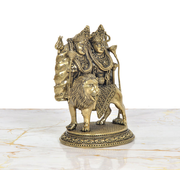 Superfine Brass Chamunda Mata Chandika Maa Idol Entryway Setting