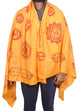 Authentic Yellow & Red Gayatri Mantra Japa Shawl | Spiritual Prayer Cloth