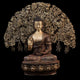 Brass Buddha Life Story With tree Statue (Height: 43.5 Inches)