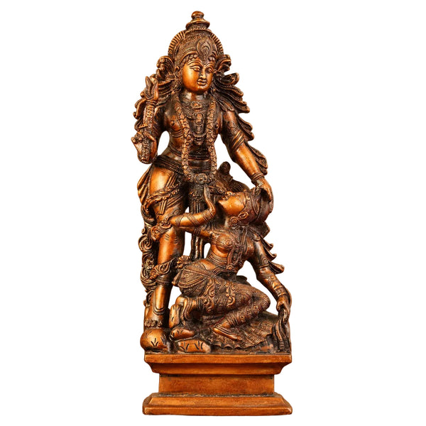 Pure Brass Kamadeva & Rati Traditional Hindu Idol (Height: 13 Inches) Entryway Setting