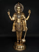 AONA Brass Huge Four Armed Standing Lord Vishnu Idol