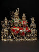 AONA Brass Small Superfine Lord Shiva Family Idol