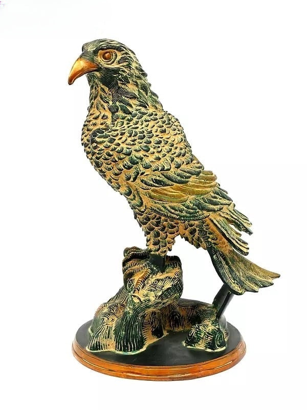 Brass Eagle Figurine (Height: 15 inches)