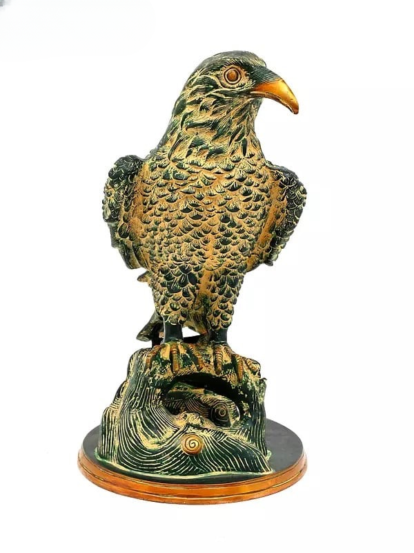 Brass Eagle Figurine (Height: 15 inches)