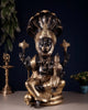 Brass Large Narsimha Lakshmi with Sheshanaag Statue (Height: 23 Inches)