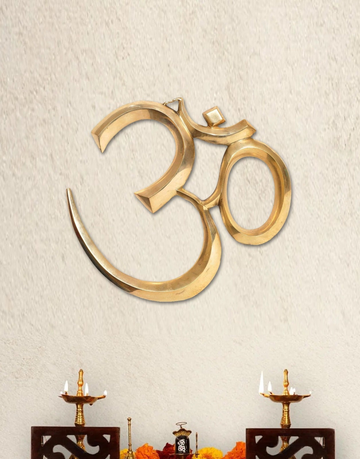 Brass Wall Hanging OM ( 5 inches to 29 inches)