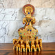 Brass Surya Rath with Stone Work idol (Height : 12 inches)