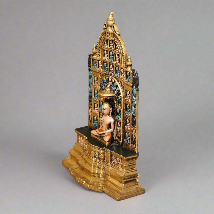 Brass Mahavir Swami 24 Tirthankar Hand Painted (Height: 12 Inches) Craft Detail
