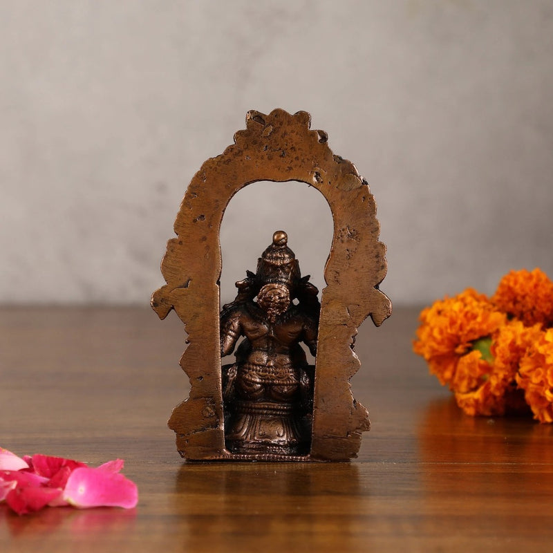 Pure Copper Lord Ganesha Idol (Height: 4 Inch)