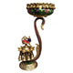 Pure Brass Unique Urli with Peacock Diyas (Height: 15 Inches)