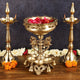 AONA Pure Brass Urli with Stand Diyas