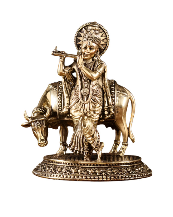 AONA Brass Superfine Lord Krishna Murti