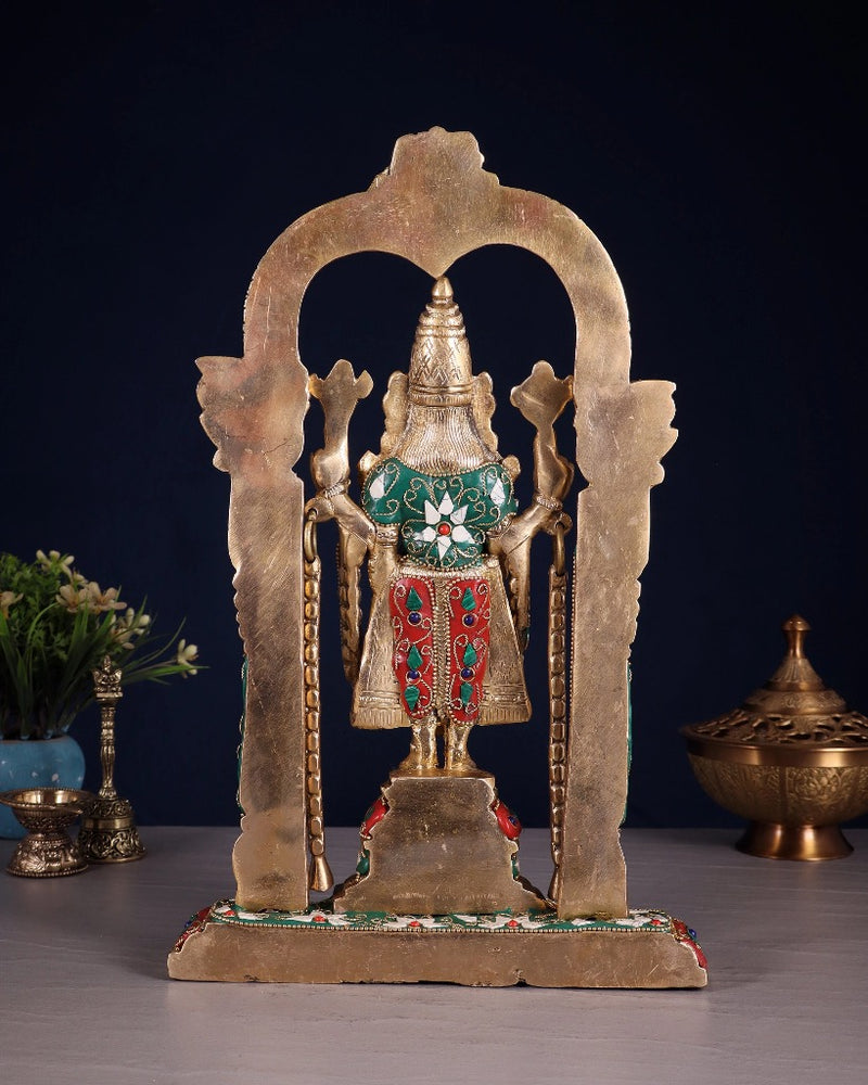 Brass Tirupati Balaji Statue (Height: 14 Inch)