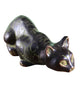 AONA Brass Black Cat Showpiece in Drinking Water Pose