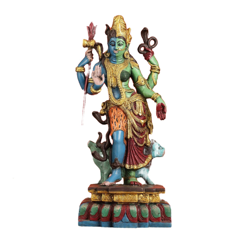 Brass Ardhanarishwara Murti Height: 19 Inch