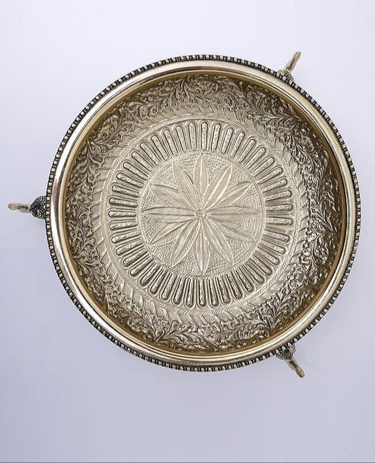 Superfine Brass Elephant Design Urli (Height :14 Inches)