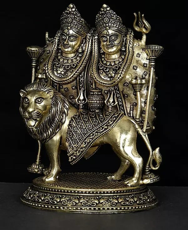 Superfine Brass Chamunda Devi Idol (Height :4 Inches)