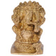 Brass statue of seated Ganesha with five heads 2 inches