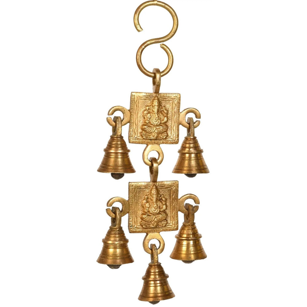 Brass Ganpati Hanging Bells 9 inches