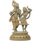 Handmade Super antique Brass Sculpture of Large-Sized Dancing Radha-Krishna 23 inches