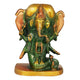 Brass Lord Ganesha Idol with an Elephant Head Backdrop 5 inches