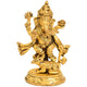 Brass statue of Lord Ganesha standing on a rat