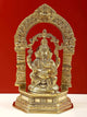 Brass Exquisite Lord Ganesha on Pedestal with Kirtimukha Prabhavali 9 inches