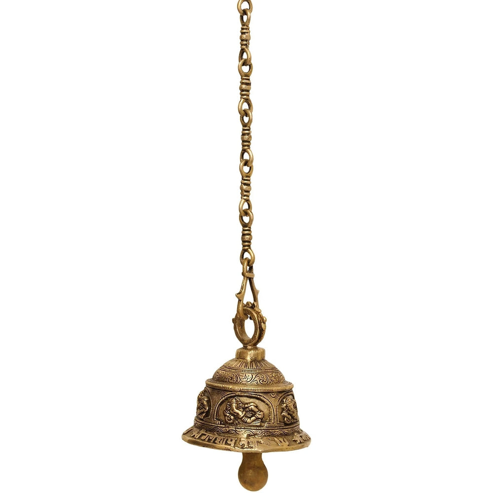 Brass Ganesha Bell 14 Cm