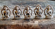 Brass Small Buddha Pack of 5 Idol (Height: 4.5 cm)